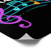 Salsa Musical Notities Latin Music Dance Poster (Hoek)