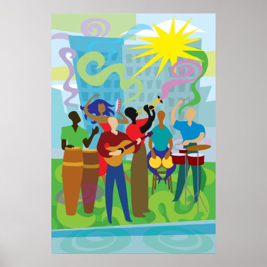 Salsa Musicians Poster (Voorkant)