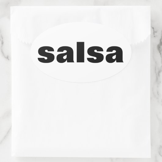 salsa ovale sticker (Tas)