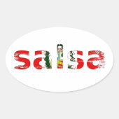 salsa Peru Ovale Sticker (Voorkant)