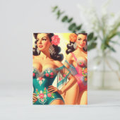 Salsa Pin-ups Briefkaart (Staand voorkant)
