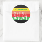 Salsa pot met leuke kleurrijke strepen ronde sticker (Tas)