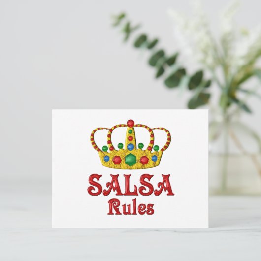 SALSA-REGELS BRIEFKAART (Staand voorkant)