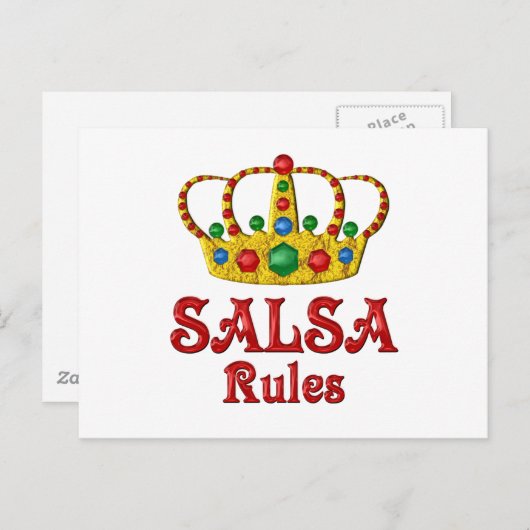SALSA-REGELS BRIEFKAART (Voorkant / Achterkant)
