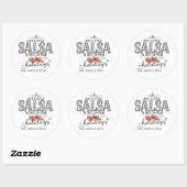 Salsa Spice Up Your Feestdagen Bloemenrood Ronde Sticker (Vel)