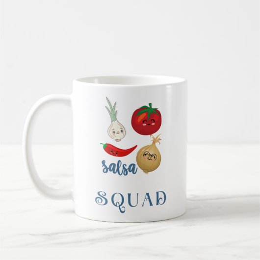 salsa squad Schattige eten humor quote Grappig Koffiemok (Links)