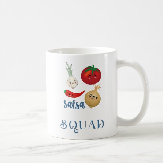 salsa squad Schattige eten humor quote Grappig Koffiemok (Rechts)