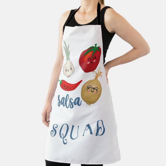 salsa squad Schattige eten humor quote Grappig Schort (Insitu)