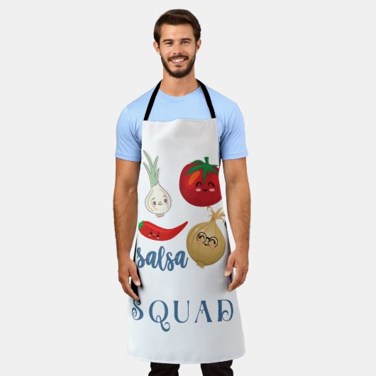 salsa squad Schattige eten humor quote Grappig Schort (Gedragen)