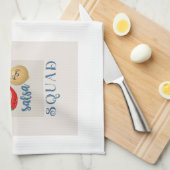 salsa squad Schattige eten humor quote Grappig Theedoek (Quarter Fold)