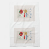 salsa squad Schattige eten humor quote Grappig Theedoek (Verticaal)