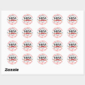Salsa Thuisgemaakt Prettig Kerstmis Naam Potdeksel Ronde Sticker (Vel)