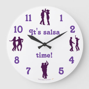 Salsa Time Dance stelt wandklok met cijfers