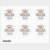 Salsa uit eigen keuken van Naam Potdeksel Ronde Sticker (Vel)