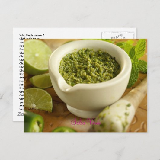 Salsa Verde Briefkaart (Voorkant / Achterkant)