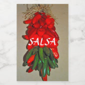 Salsa Voedsel Container Etiket (Enkel label)