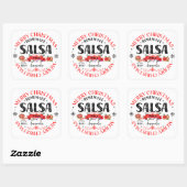 Salsa Zelfgemaakt Prettig Kerstmis Naam Potdeksel Vierkante Sticker (Vel)