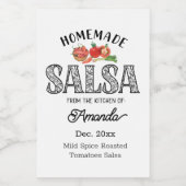 Salsa Zelfgemaakt Uit de Keuken van Naam Voedselcontainer Etiket (Enkel label)