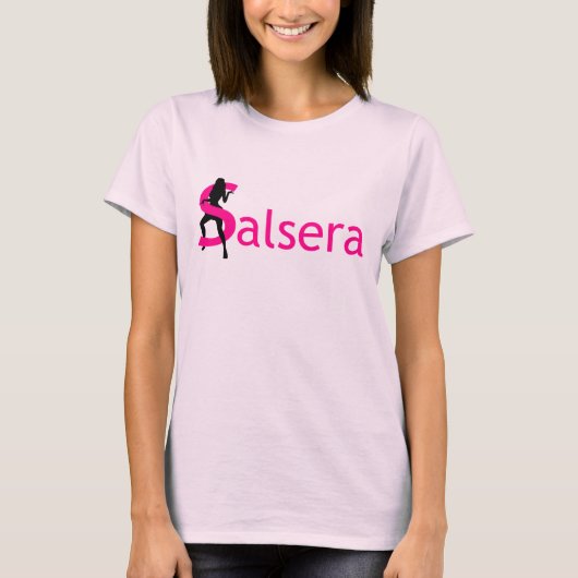 SALSERA T-Shirt met dansend meisje - Salsa party (Voorkant)