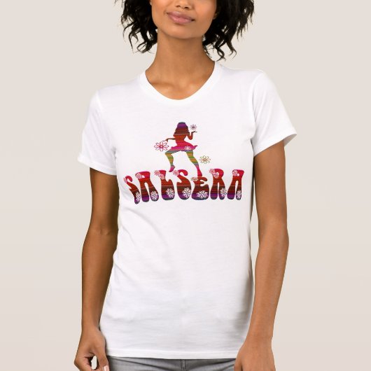 SALSERA T-Shirt met dansende meid en bloemontwerp (Voorkant)