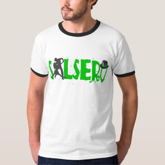 SALSERO T-Shirt met danspaar en pet (Voorkant)