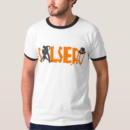 SALSERO T-Shirt met danspaar en pet (Voorkant)