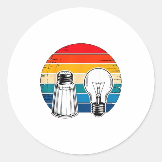 Salt And Light Retro Christian  Ronde Sticker (Voorkant)