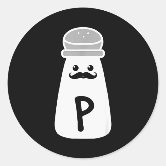 Salt And Pepper Halloween Costumes  Ronde Sticker (Voorkant)