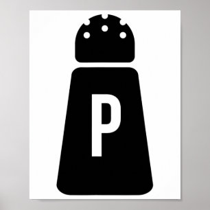 Salt and Pepper Shakers Funny Couple Matching Hall Poster