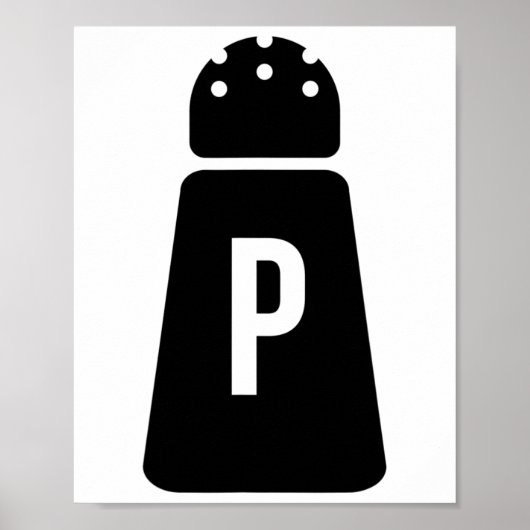 Salt and Pepper Shakers Funny Couple Matching Hall Poster (Voorkant)