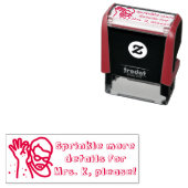 Salt Bae Teacher Stamp, meer details Zelfinktende Stempel (In situ)