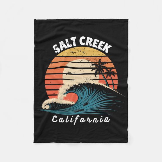 Salt Creek Beach California Women Men Surfboarding Fleece Deken (Voorkant)