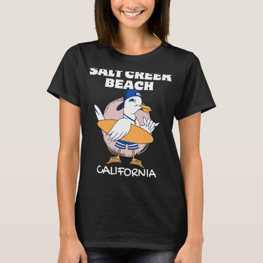 SALT CREEK BEACH CALIFORNIË Surfen Retro Wave Vin T-shirt (Voorkant)