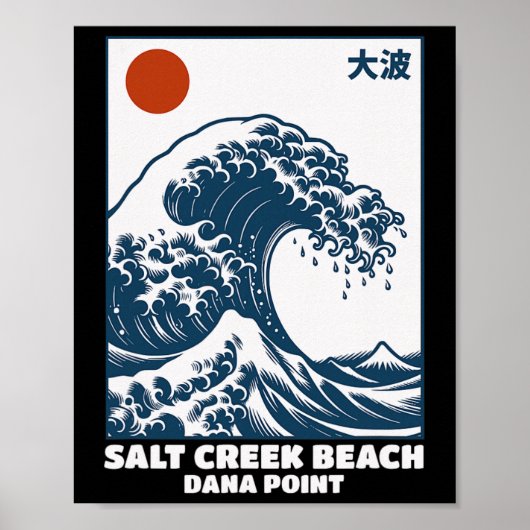 Salt Creek Beach Surf Spot Dana Point Surfen Grea Poster (Voorkant)