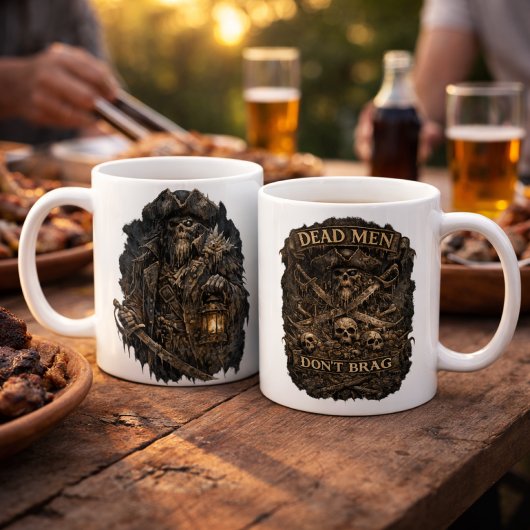 Salt-Cursed Captain Mug – Dead Men Don’t Brag Koffiemok