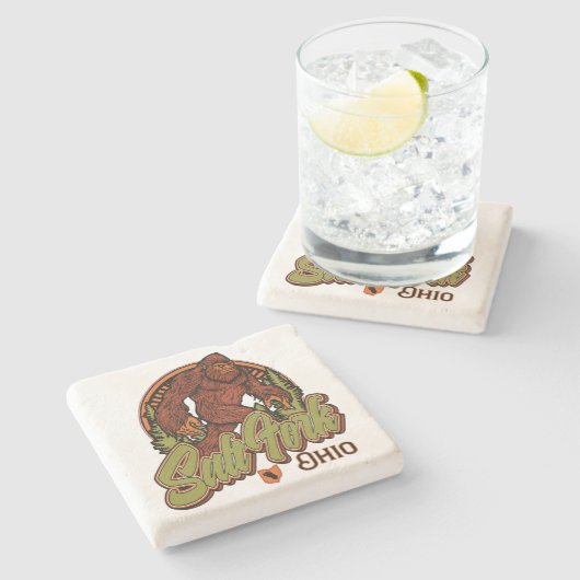 Salt Fork Bigfoot-Onderzetter Stenen Onderzetter (Zijkant)