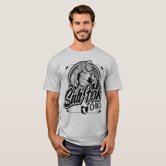 Salt Fork Bigfoot - zwarte print T-shirt (Voorkant volledig)