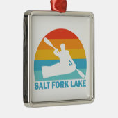 Salt Fork Lake Ohio Kajak Metalen Ornament (Rechts)