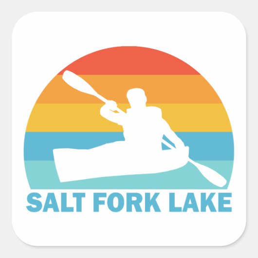 Salt Fork Lake Ohio Kajak Vierkante Sticker (Voorkant)