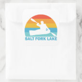 Salt Fork Lake Ohio Kajak Vierkante Sticker (Tas)