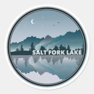 Salt Fork Lake Ohio Reflection Ronde Sticker