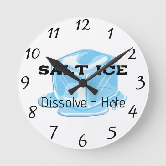 Salt Ice Clock Ronde Klok (Voorkant)