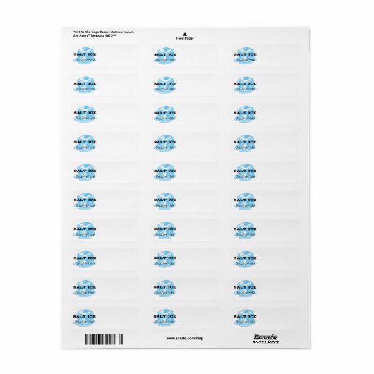 Salt Ice Return Address Label (Full Sheet)