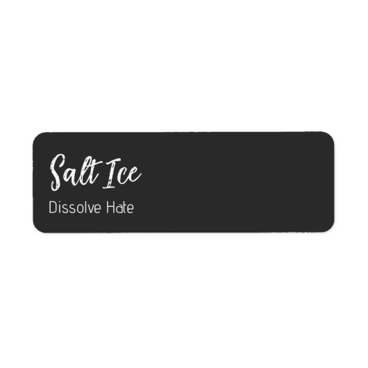 Salt Ice Return Address Label (Voorkant)