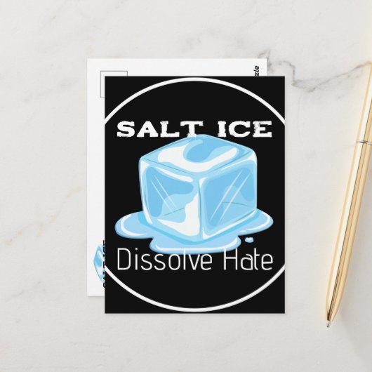 Salt Ice Sticker Briefkaart (Voorkant / Achterkant in situ)