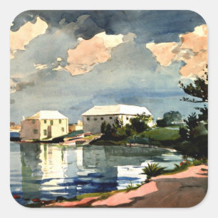 Salt Kettle, Bermuda - Winslow Homer Vierkante Sticker