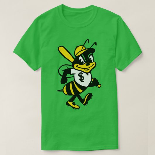 Salt Lake Bees Retro Bee Mascot T-shirt (Design voorkant)
