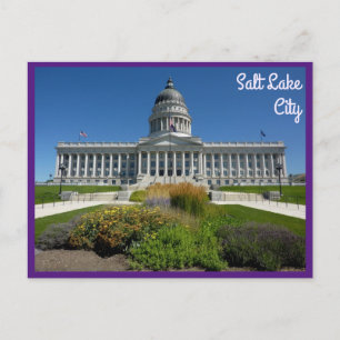 Salt Lake City Capitol Building (Utah) met tekst Briefkaart