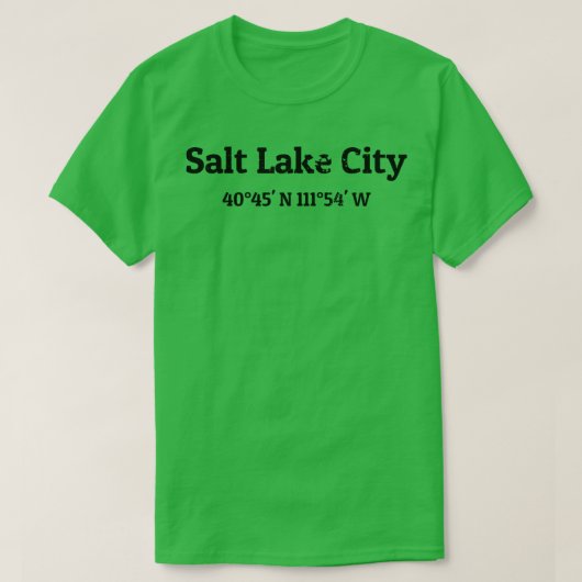 Salt Lake City Coördinaten T-shirt (Design voorkant)