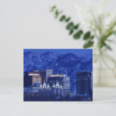 Salt Lake City Downtown Winter Skyline Briefkaart (Staand voorkant)